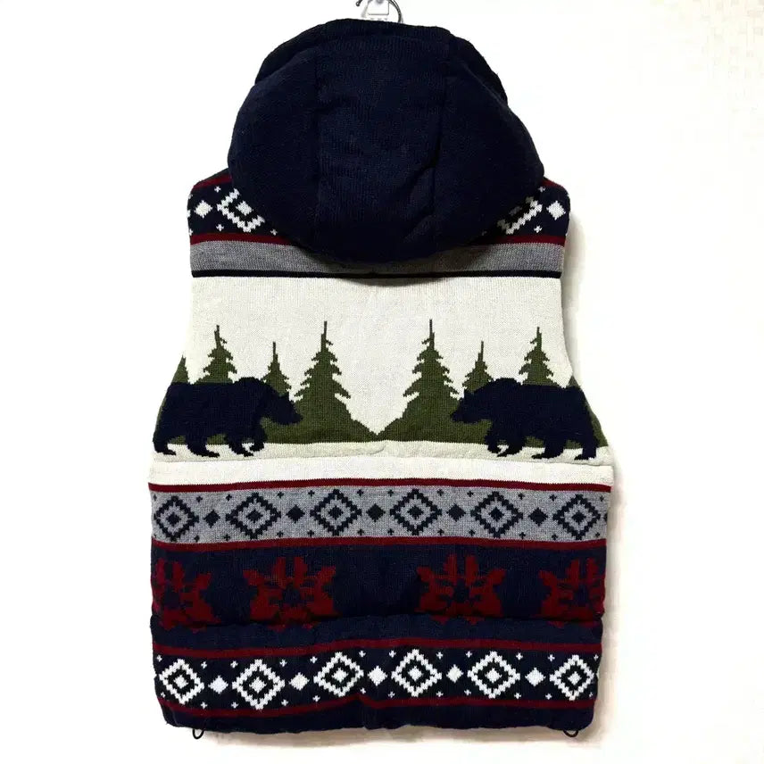 [SOLD OUT] [M,95]지프 노르딕 니트 조끼 패딩 자켓 덕다운