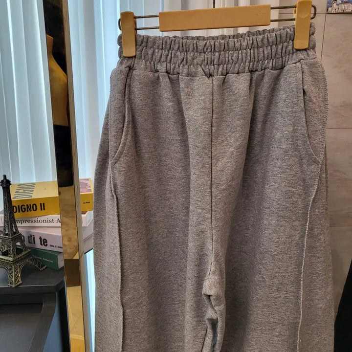 [BUNJANG] Wide Training Pants Gray/Black / 와이드 트레이닝 팬츠 회색/블랙