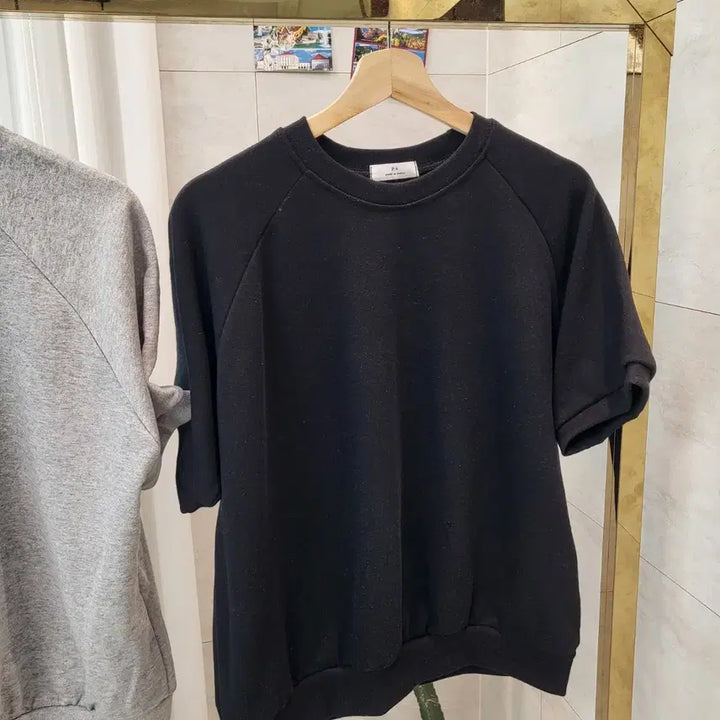 [BUNJANG] Biltmore Short Sleeve Sweatshirt / Biltmore 반팔 맨투맨 티셔츠 회색/검정