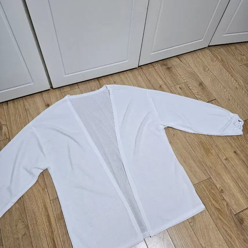 [BUNJANG] White Long Cardigan (Size 66-77) / 화이트 롱 가디건 66-마른77