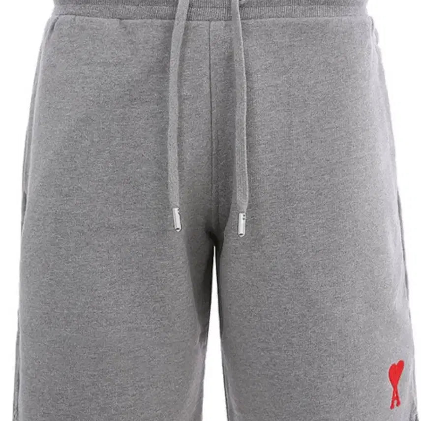 [BUNJANG] AMI Heart Logo Shorts (Grey/Black) / NAP33<정품큐알인증>아미 하트 로고 반바지 그레이/블랙