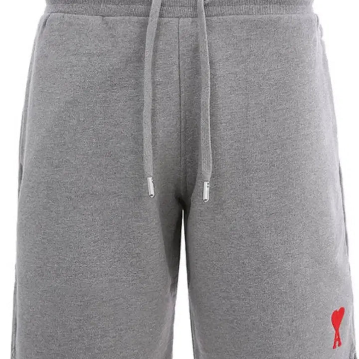 [BUNJANG] AMI Heart Logo Shorts (Grey/Black) / NAP33<정품큐알인증>아미 하트 로고 반바지 그레이/블랙