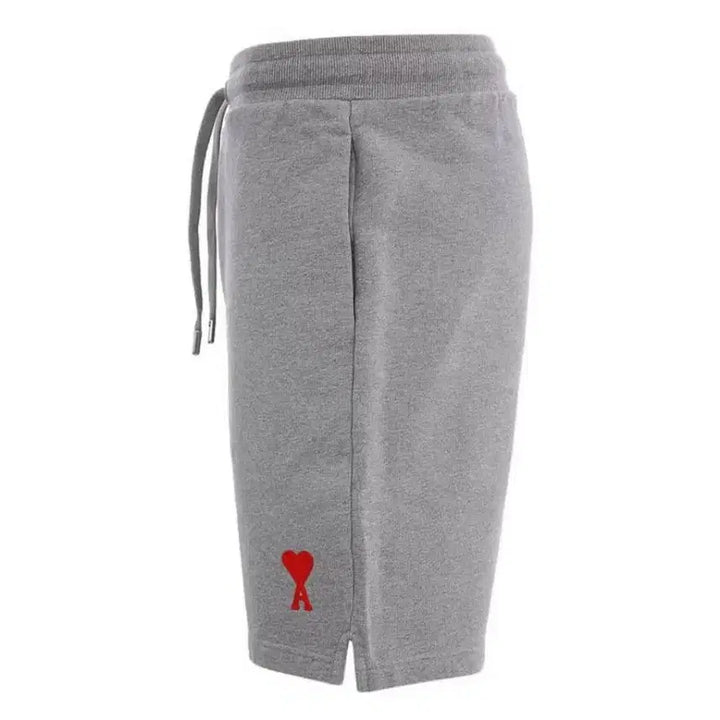 [BUNJANG] AMI Heart Logo Shorts (Grey/Black) / NAP33<정품큐알인증>아미 하트 로고 반바지 그레이/블랙