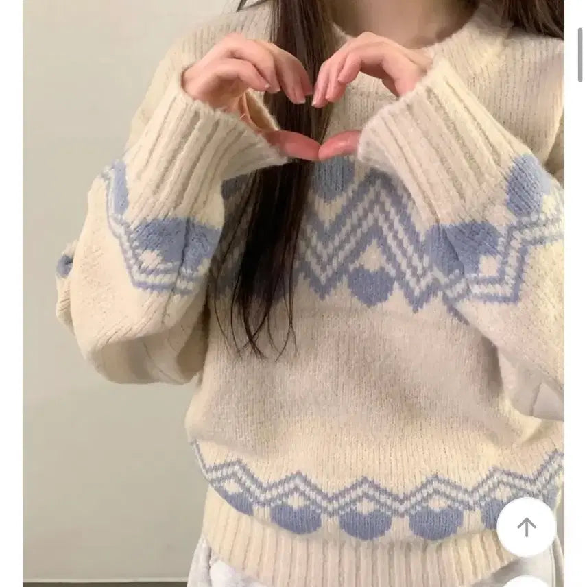 [BUNJANG] Heart Nordic Winter Knit / 하트 노르딕 겨울 니트