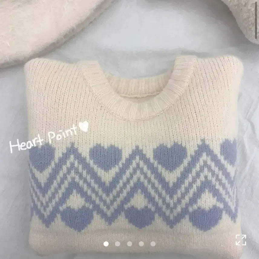 [BUNJANG] Heart Nordic Winter Knit / 하트 노르딕 겨울 니트