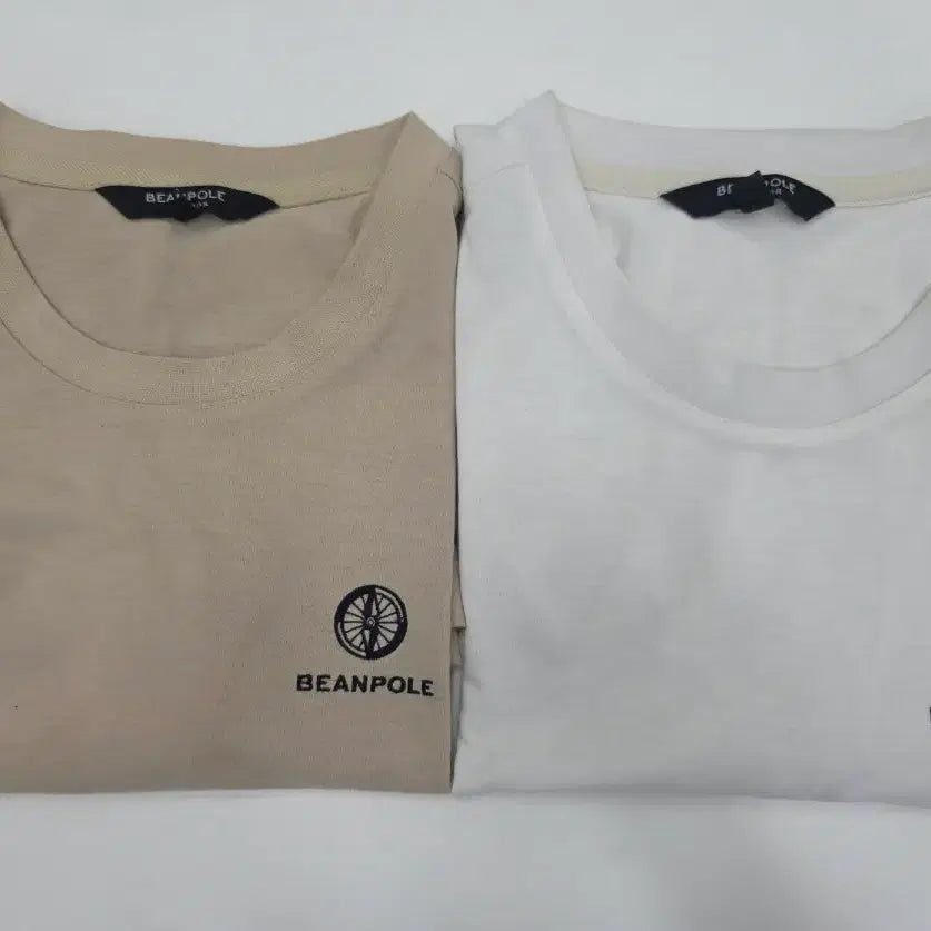 [BUNJANG] Beanpole T-shirt Bundle Set / 빈폴 반팔 화이트&amp;베이지(일괄)
