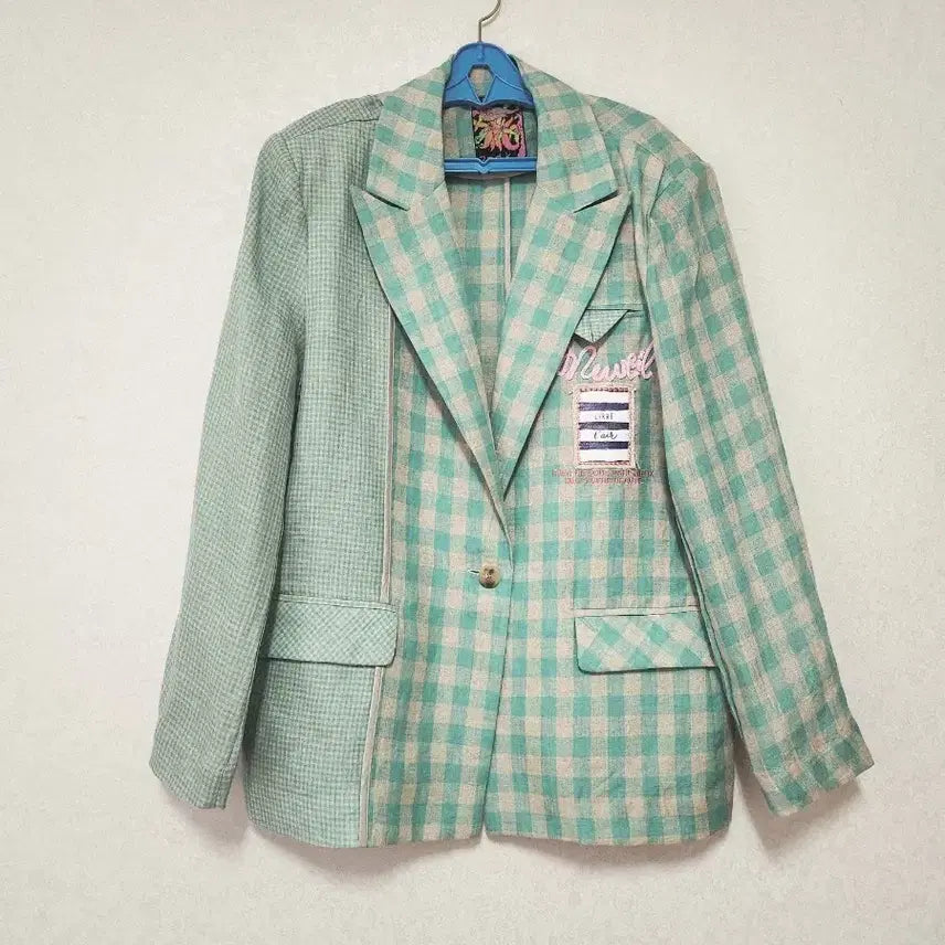 [BUNJANG] ZTCK Check Pattern Linen Jacket / ZTCK 체크패턴 마자켓(66~)