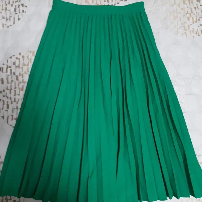 [BUNJANG] Mojo.S.F Green Pleated Skirt Size 66 / [모조에스핀] 초록색 플리츠 스커트 66