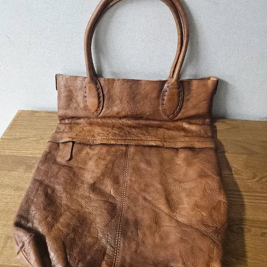 [BUNJANG] Italian Leather Big Shoulder Bag / 이태리 소가죽 빅백 숄더백