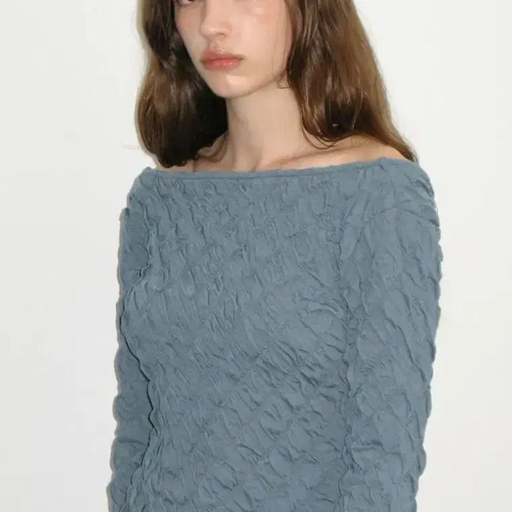 [BUNJANG] Pollysuem Smoking Blouse Green Blue / 폴리수엠 스모킹 블라우스 그린블루