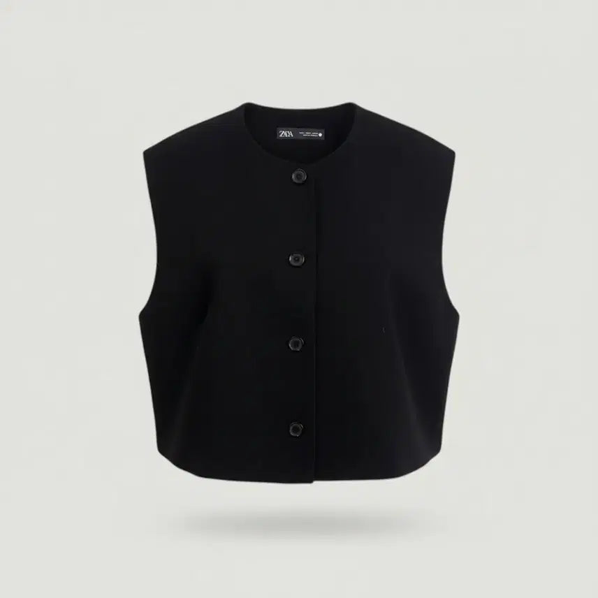 [BUNJANG] Zara Basic Short Black Vest (Women&