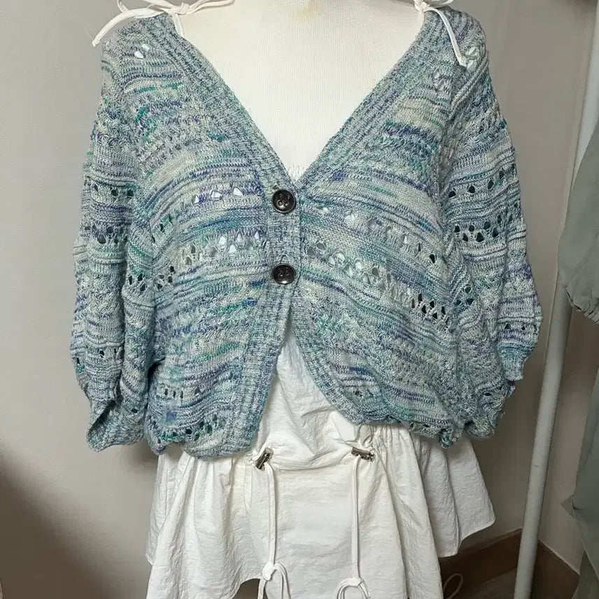 [BUNJANG] Bolero Cardigan / 소라 짜임 볼레로 가디건