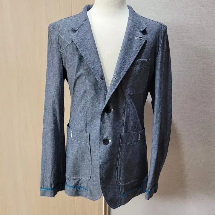 [SOLD OUT] 캘번 KELBURN 남자 샴브레이 사파리자켓 105 블루