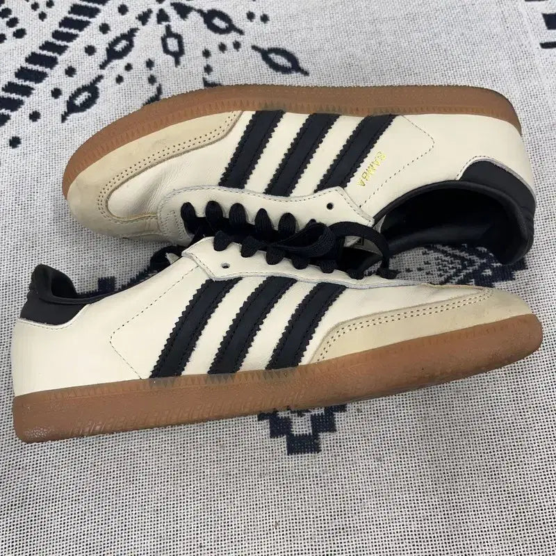 [BUNJANG] Adidas Samba OG Beige Black Sneakers / 아디다스 삼바 OG 베이지 블랙 스니커즈 240 E02884