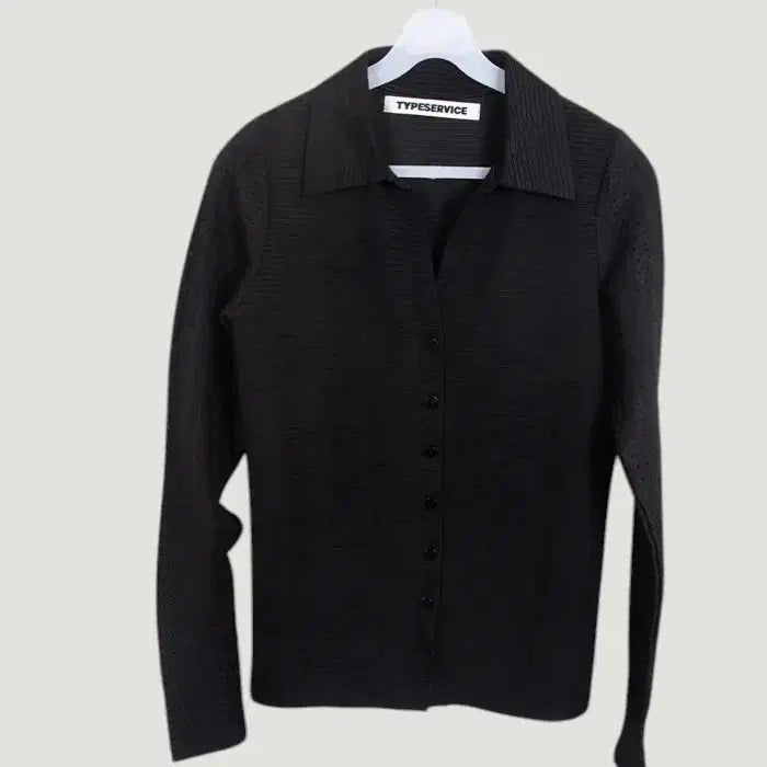 [BUNJANG] Type Service Lace Mix Shirt BK / 여성S/ 타입서비스 레이스 믹스 셔츠 BK 28-95