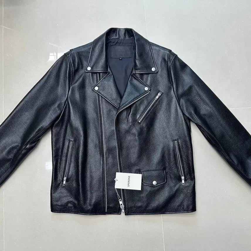 [BUNJANG] Sperone Cowhide Leather Rider Jacket XL / 새상품/택o) 스페로네 카우하이드(소가죽) 라이더 자켓 팝니다