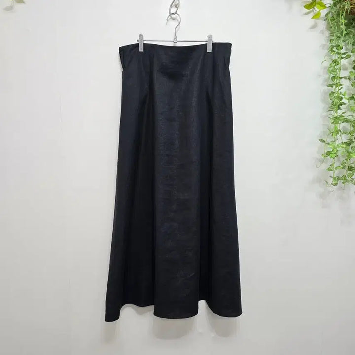 [BUNJANG] DKNY Linen Long Skirt Black / DKNY 린넨 롱 스커트
