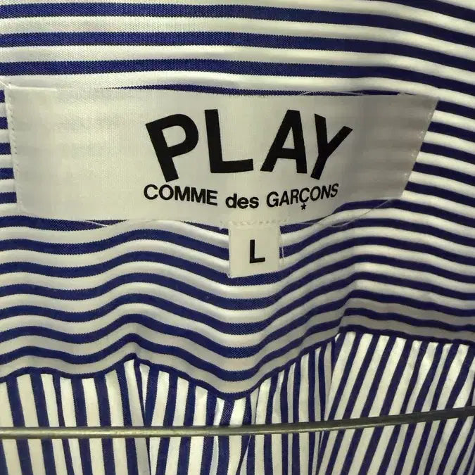 [BUNJANG] Comme des Garcons CDG Stripe Logo Shirt / 꼼데가르송 CDG 콜라보 셔츠