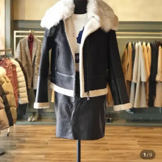 [BUNJANG] Sisley Mouton Jacket / 시슬리 무스탕 자켓(미착용 새제품)