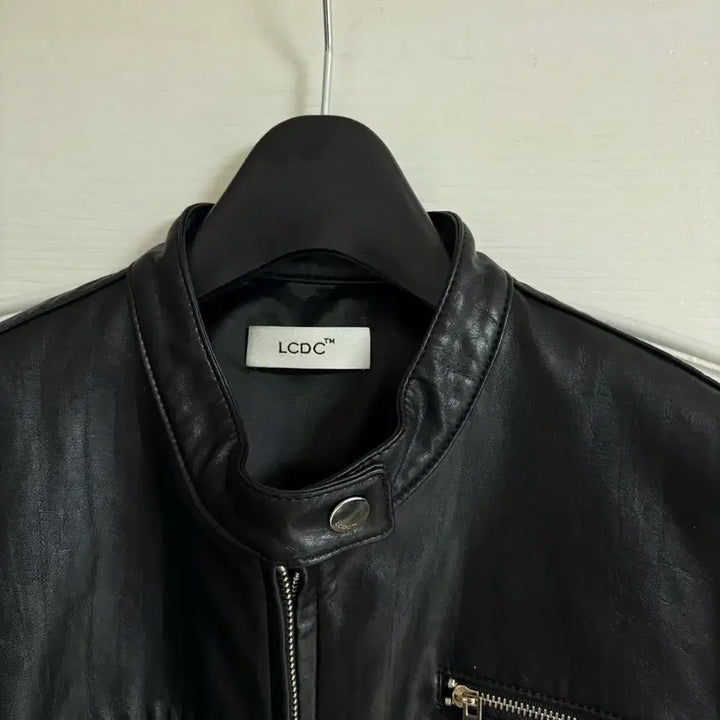 [BUNJANG] LCDC Black Leather Biker Jacket S / LCDC 엘씨디씨 블랙 레더 바이커 자켓 S
