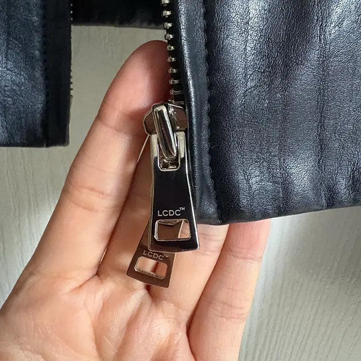 [BUNJANG] LCDC Black Leather Biker Jacket S / LCDC 엘씨디씨 블랙 레더 바이커 자켓 S