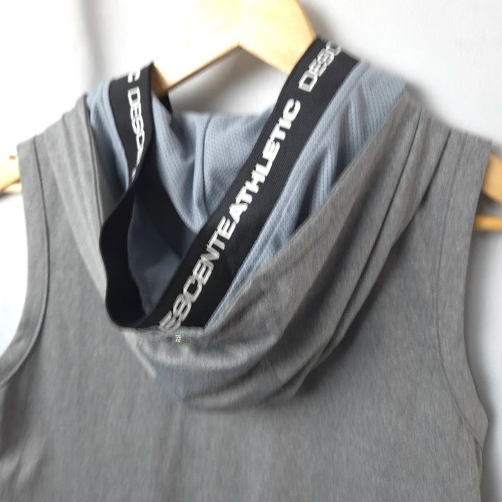 [SOLD OUT] 여S 데상트 민소매 후드 그레이