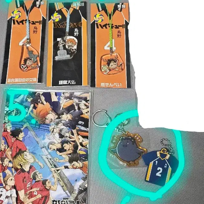 [BUNJANG] Haikyuu!! Nishinoya Hinata Metal Keyring &amp; Standee Bundle Set / 새 상품) <일괄판매> 하이큐 니시노야 히나타 키링 쓰결 메탈