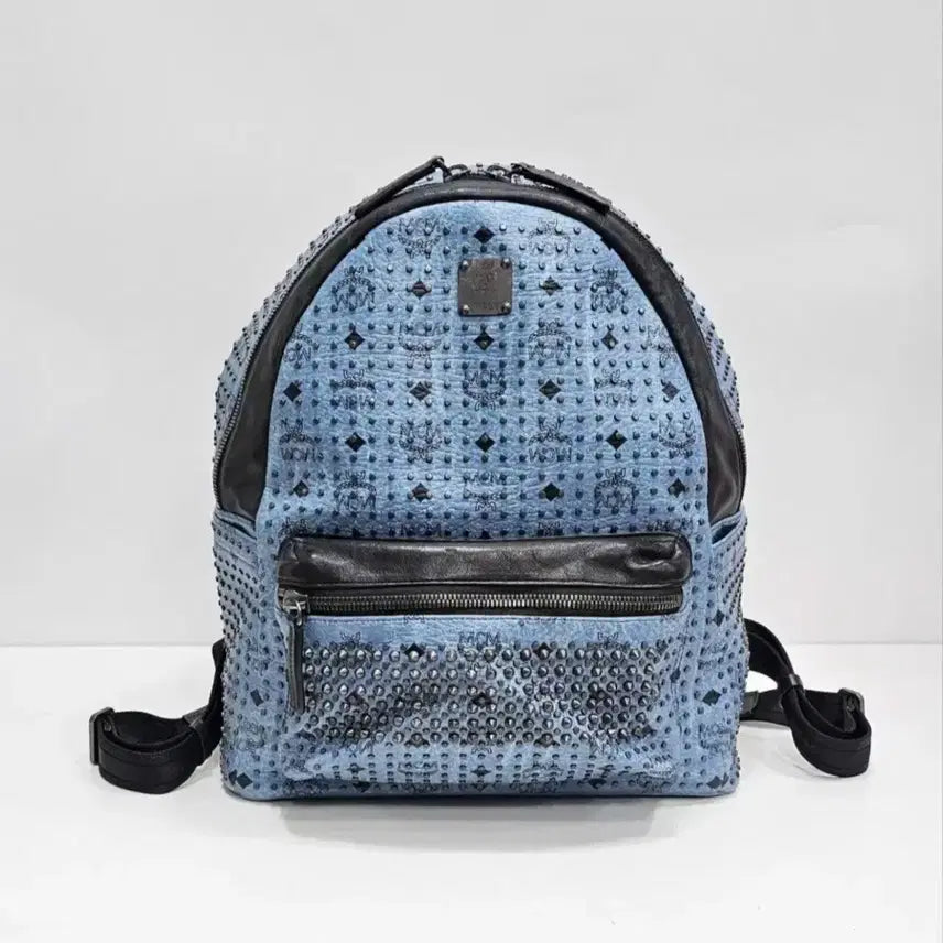 [BUNJANG] MCM Stark Special Medium Backpack / MCM 스타크 스페셜 미듐 백팩 / 블루
