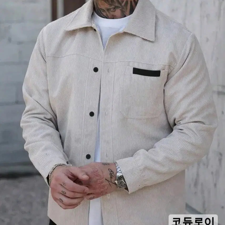 [SOLD OUT] 코듀로이 베이지 셔츠