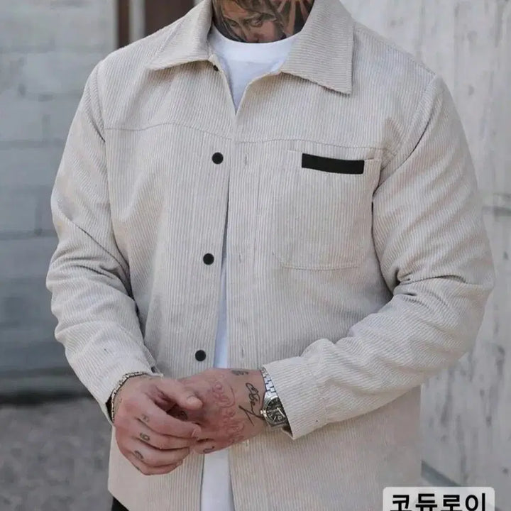 [SOLD OUT] 코듀로이 베이지 셔츠