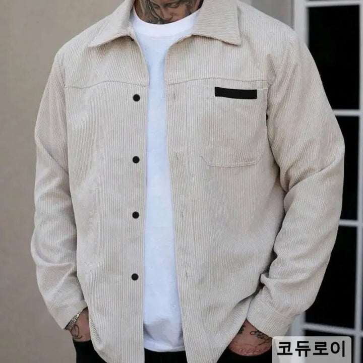 [SOLD OUT] 코듀로이 베이지 셔츠