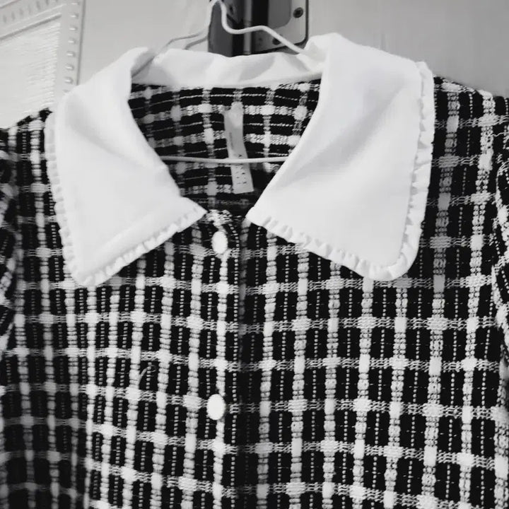 [BUNJANG] Check Collar Jacket / 체크 카라 자켓 미착용