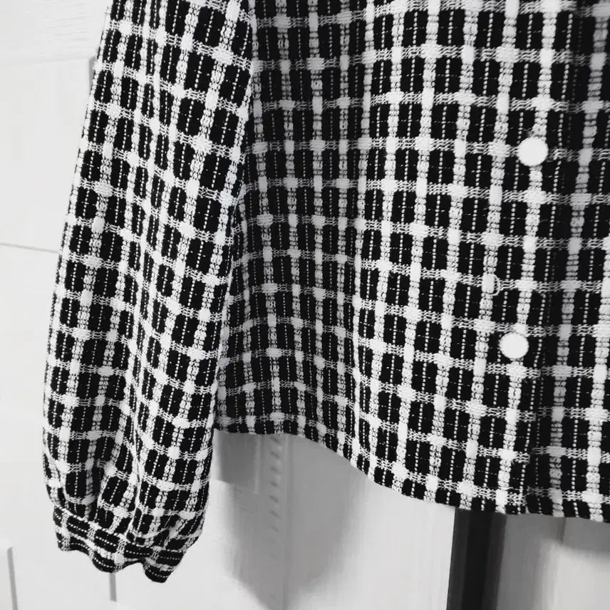 [BUNJANG] Check Collar Jacket / 체크 카라 자켓 미착용