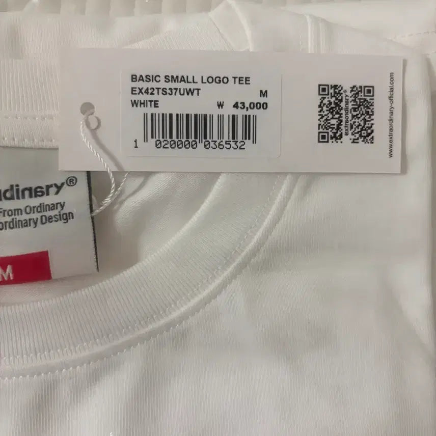 [BUNJANG] Extraordinary Basic Small Logo T-shirt / [M] 엑스트라오디너리 베이직 스몰 로고 반팔 티셔츠