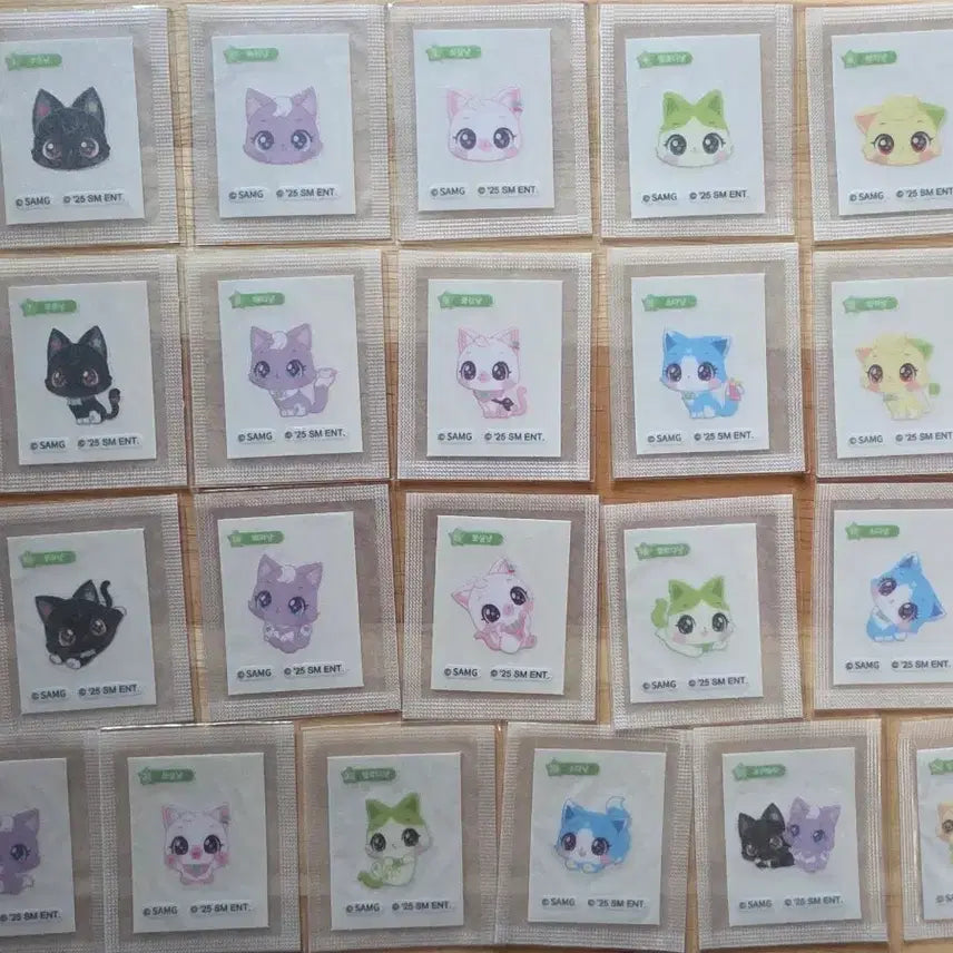 [BUNJANG] Wishcat Cotton Candy Stickers Bundle Set / 위시캣 솜사탕 띠부씰 일괄 판매