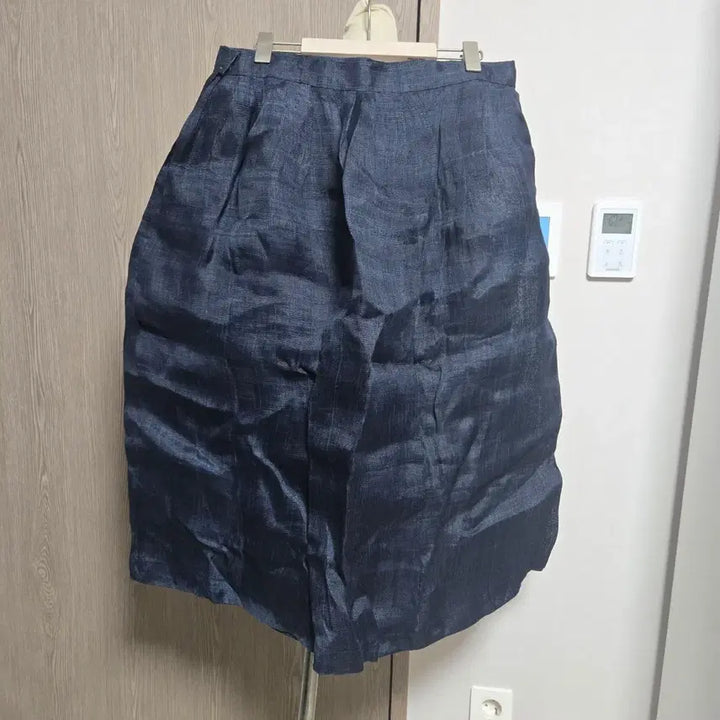 [BUNJANG] Navy Linen Flare Skirt / 시원한 모시 네이비  플레어 스커트