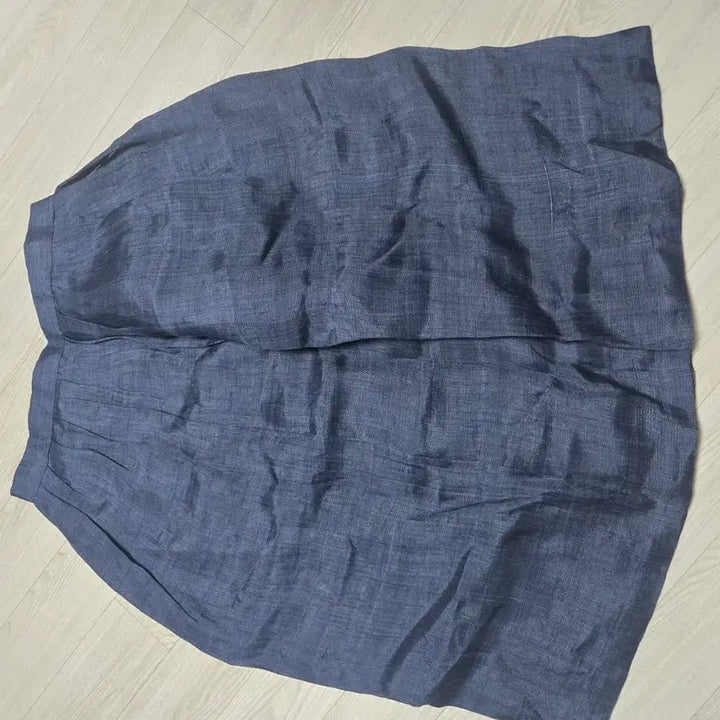 [BUNJANG] Navy Linen Flare Skirt / 시원한 모시 네이비  플레어 스커트