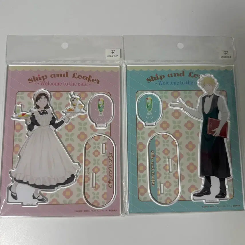 [BUNJANG] Skip and Loafer Acrylic Stand Bundle Set (Mitsumi &amp; Shima) / 스킵과로퍼 카페 아크릴 스탠드 미츠미 + 시마 일괄 양도 판매