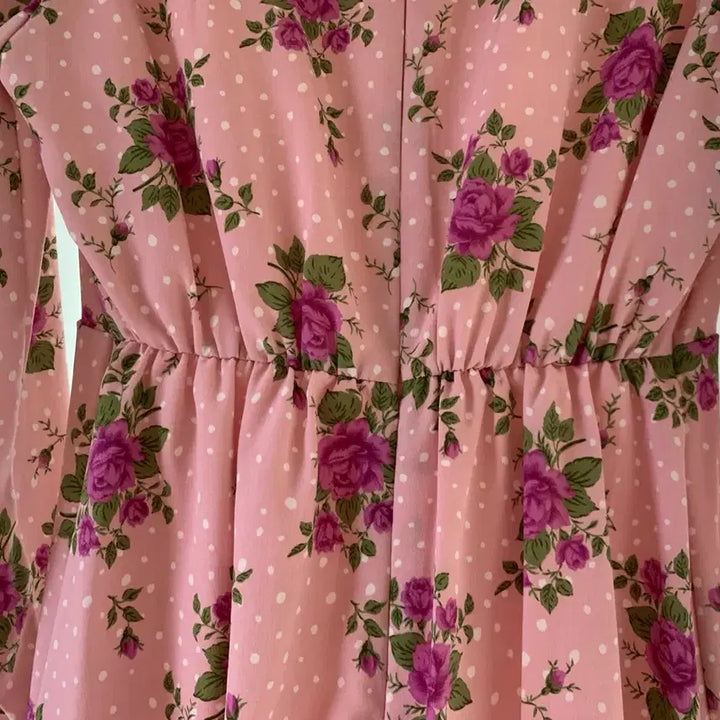 [BUNJANG] Rose Pattern Mini Dress / [착용 1회] 장미 미니 원피스