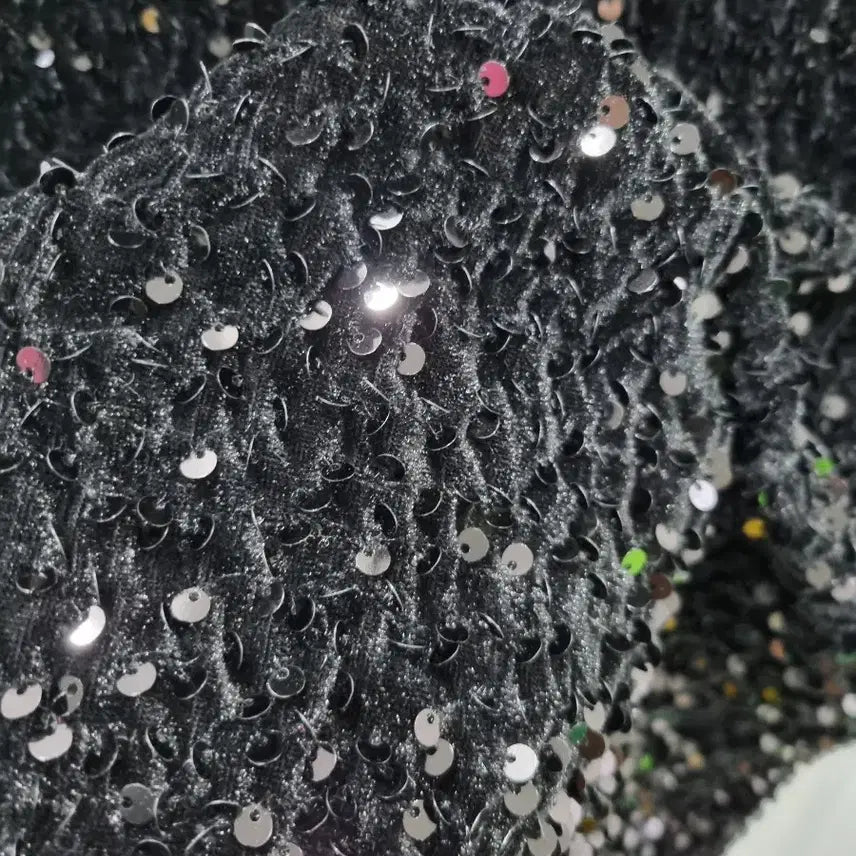 [BUNJANG] Black Sequin Long Skirt / 블랙 스팽글 롱 스커트