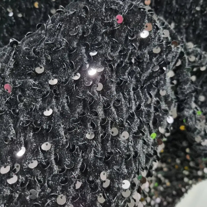[BUNJANG] Black Sequin Long Skirt / 블랙 스팽글 롱 스커트