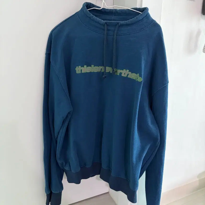 [BUNJANG] thisisneverthat Hooded Pullover Blue M / 디네댓 디스이즈네버댓 후드티 풀오버 블루 M