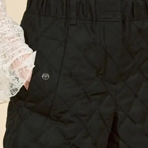 [BUNJANG] O!zocen Quilted Shorts Black / 오즈세컨 누빔 퀼팅 반바지 블랙