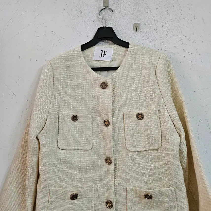 [BUNJANG] JF Ivory Tweed Pocket Jacket / JF 아이보리 트위드 포켓 자켓