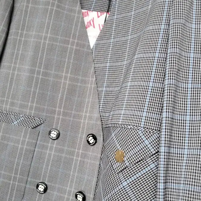 [BUNJANG] Lucky Chouette Checkered Unbalanced Jacket / 럭키슈에뜨자켓