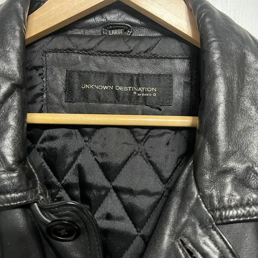 [BUNJANG] UNKNOWN DESTINATION Lambskin Leather Half Coat XL / 양가죽 카코트 XL