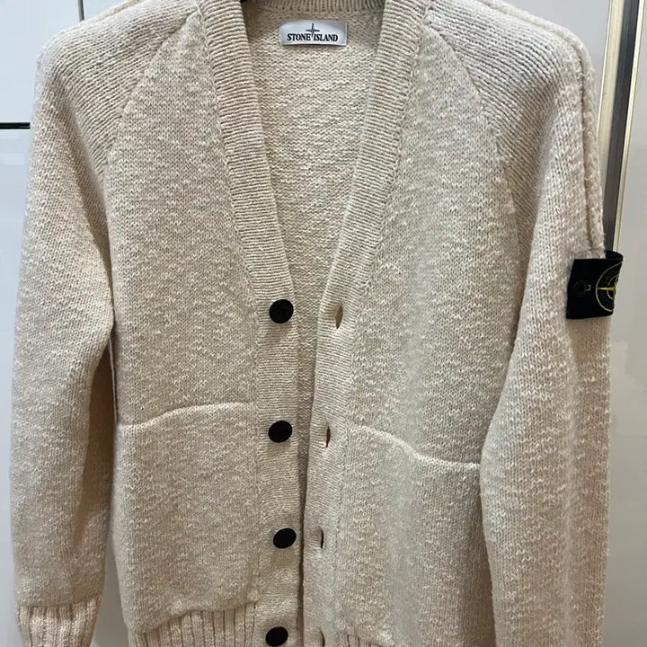 [BUNJANG] Stone Island Ivory Cardigan / 스톤아일랜드 아이보리 가디건 새상품급
