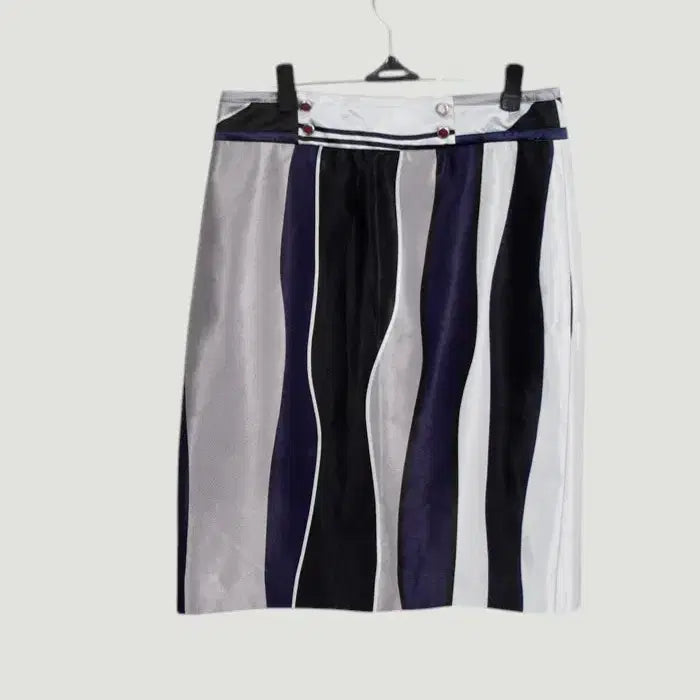 [BUNJANG] Join us Wave Pattern Skirt BK / 여성55/ 조이너스 물결 패턴 정장 스커트 BK 19-97