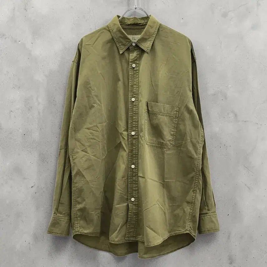 [BUNJANG] Heril Ripstop Workshirt Khaki / 헤릴 립스탑 워크셔츠 카키