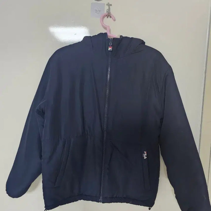 [BUNJANG] FILA Reversible Hooded Padded Jumper / FILA 양면  필라 검정색 후드 패딩 점퍼 s